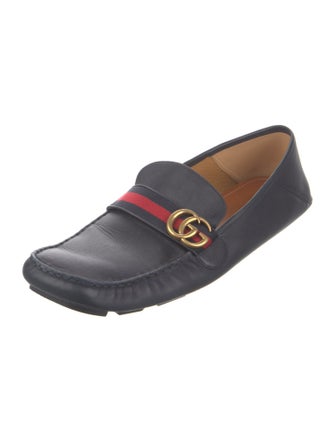 Gucci Sylvie Web Accent Leather Drivers