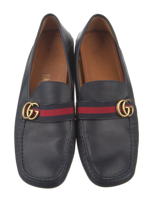 Gucci Sylvie Web Accent Leather Drivers