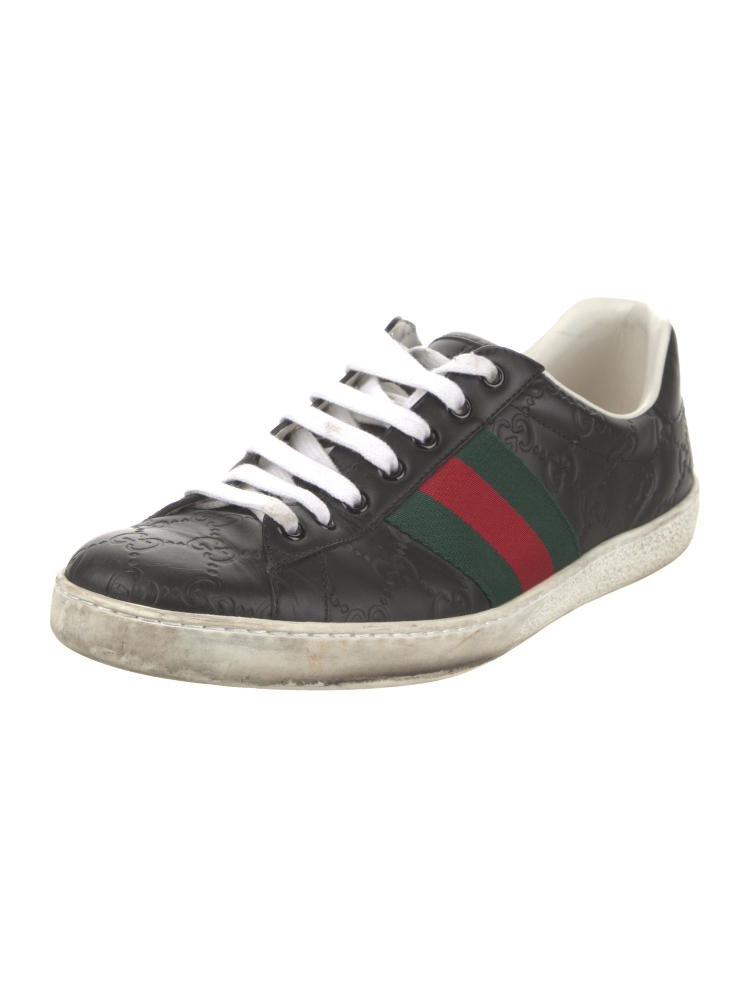 Gucci Sylvie Web Accent Leather Sneakers