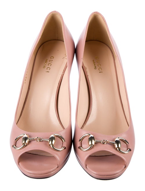 Gucci Horsebit Accent Leather Pumps