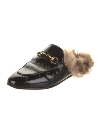 Gucci Horsebit Accent Patent Leather Mules