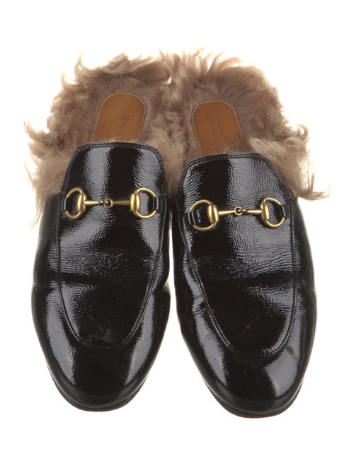 Gucci Horsebit Accent Patent Leather Mules