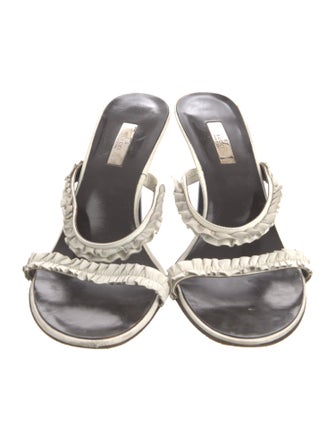 Gucci Leather Printed Slides