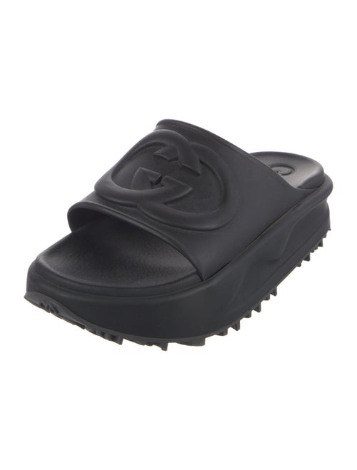 Gucci Interlocking G Logo Rubber Slides