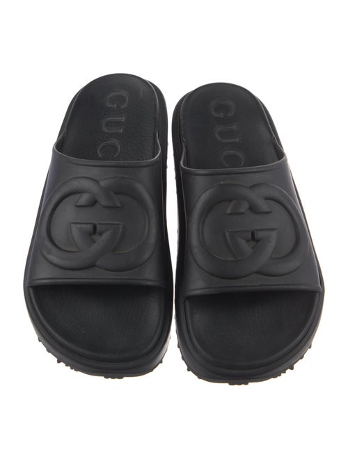 Gucci Interlocking G Logo Rubber Slides