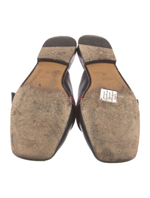 Gucci Sylvie Web Accent Leather Mules