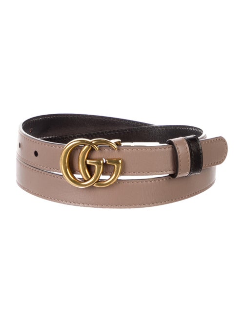 Gucci Double G Logo Skinny Belt
