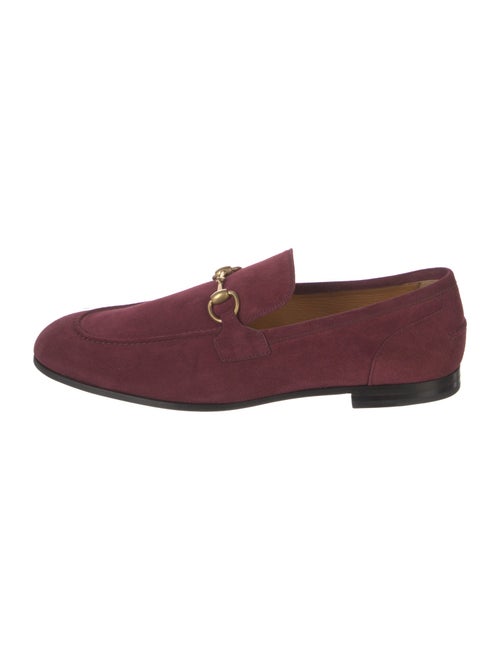 Gucci Web Accent Suede Loafers