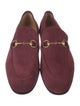 Gucci Web Accent Suede Loafers