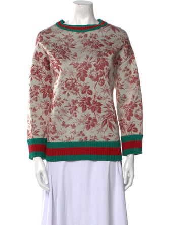 Gucci Printed Bateau Neckline Sweatshirt