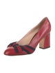 Gucci Sylvie Web Accent Leather Pumps