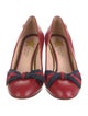 Gucci Sylvie Web Accent Leather Pumps