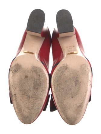 Gucci Sylvie Web Accent Leather Pumps