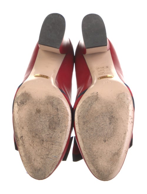 Gucci Sylvie Web Accent Leather Pumps
