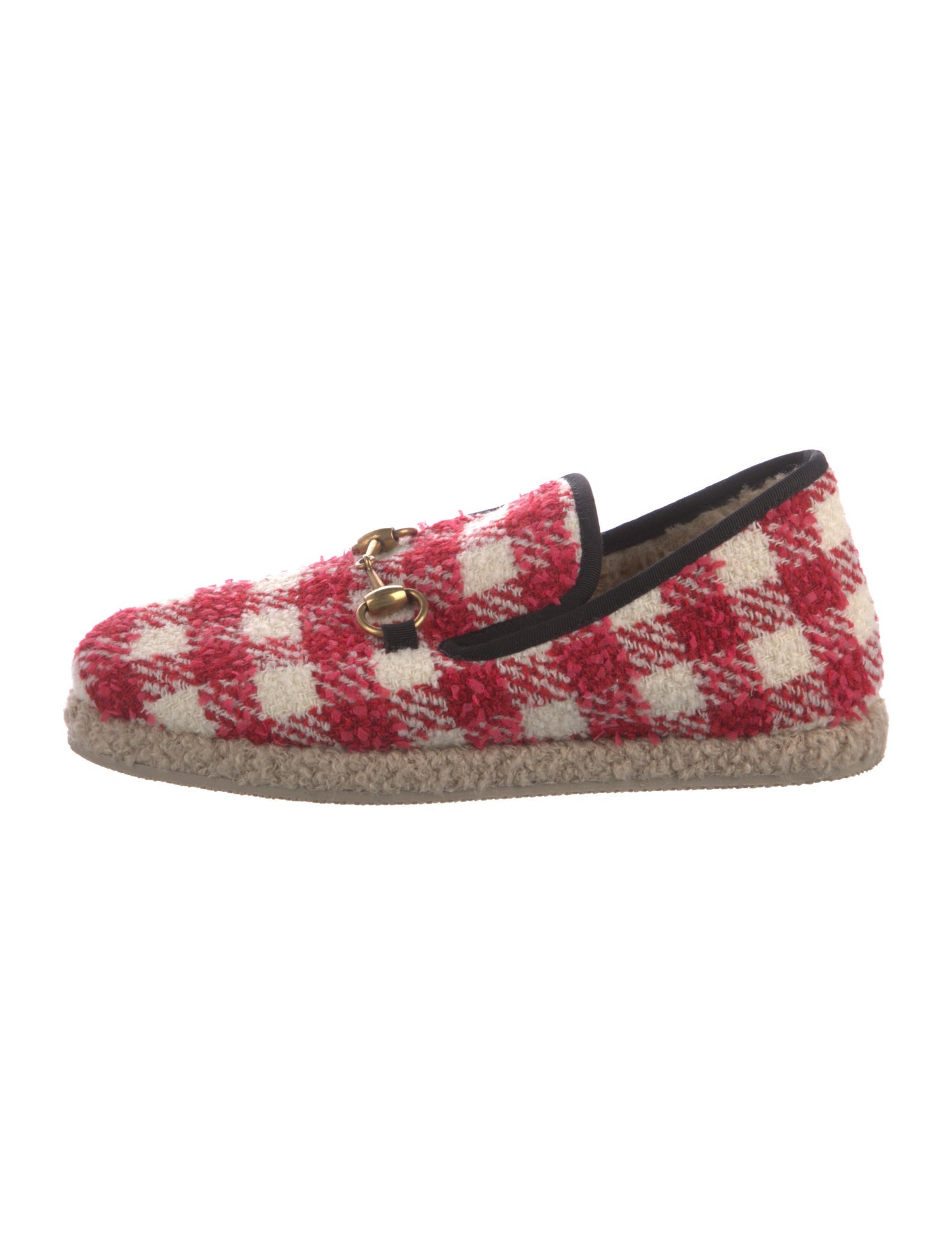 Gucci Vichy Horsebit Accent Espadrilles