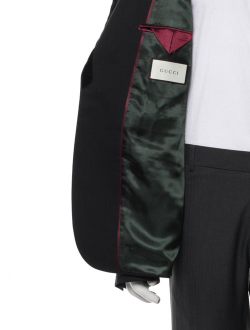 Gucci Wool Embroidered Accent Blazer