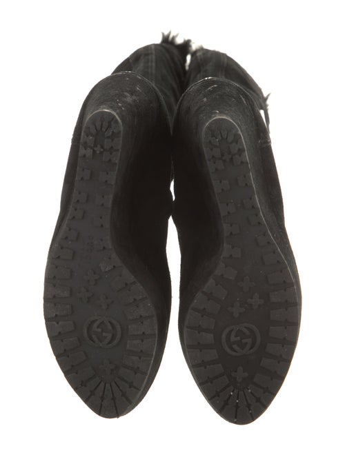 Gucci Microguccissima Pattern Suede Boots