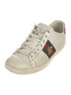 Gucci Web Accent Leather Sneakers