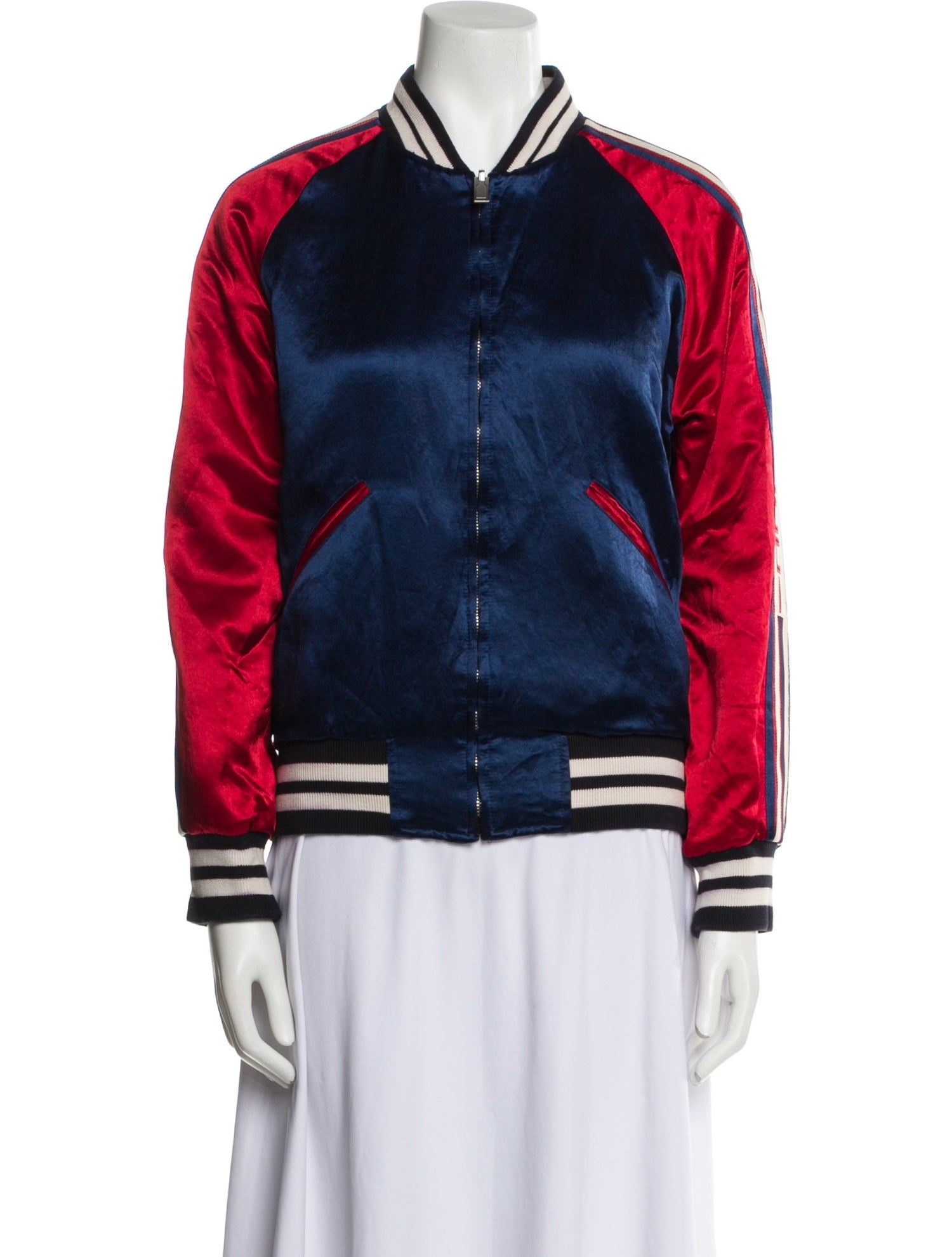 Gucci 2018 Sylvie Web Accent Varsity Jacket