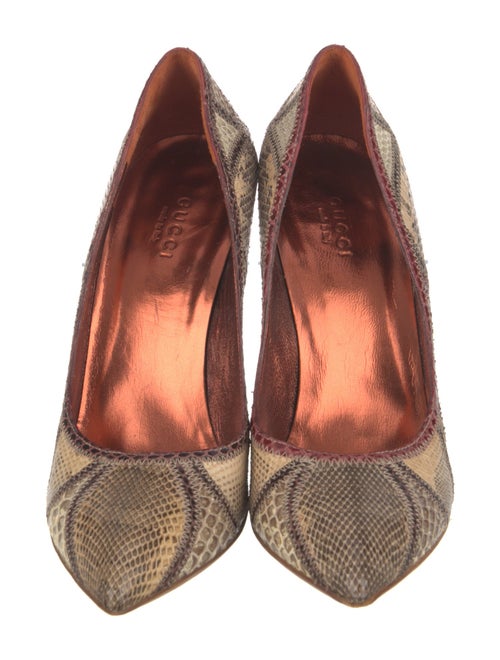 Gucci Snakeskin Animal Print Pumps