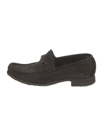 Gucci Horsebit Accent Suede Loafers