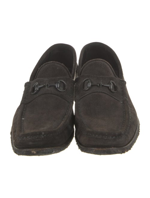 Gucci Horsebit Accent Suede Loafers