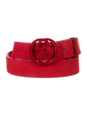 Gucci Interlocking G Logo Suede Waist Belt