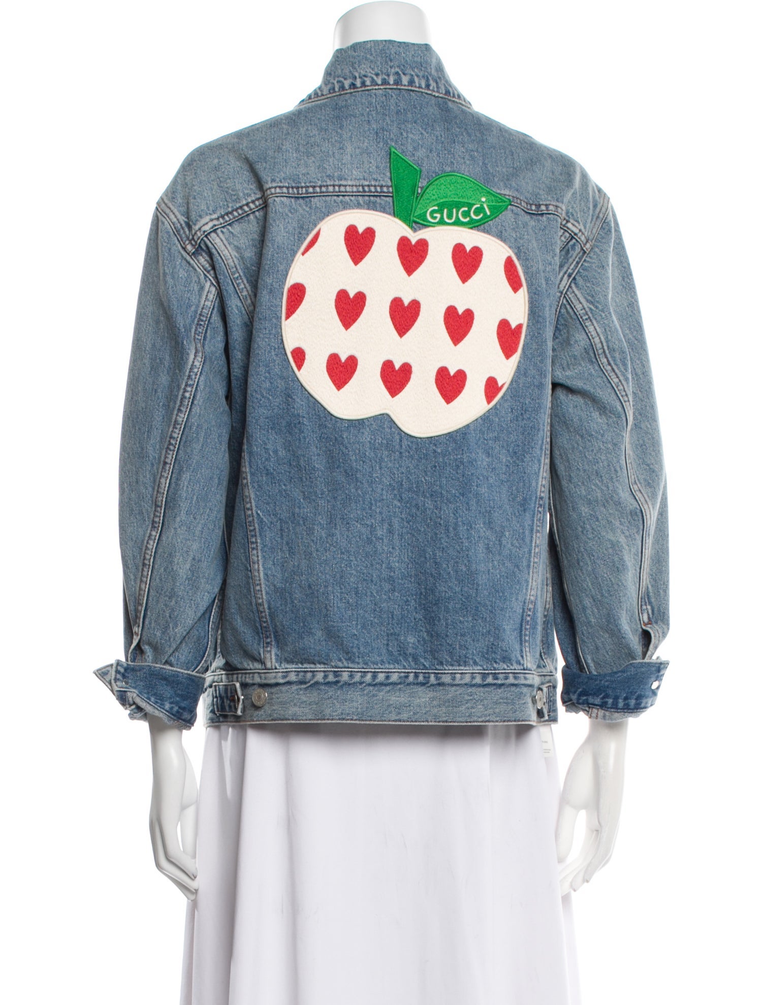 Gucci x Les Pommes Apple Denim Jacket - Blue Jackets