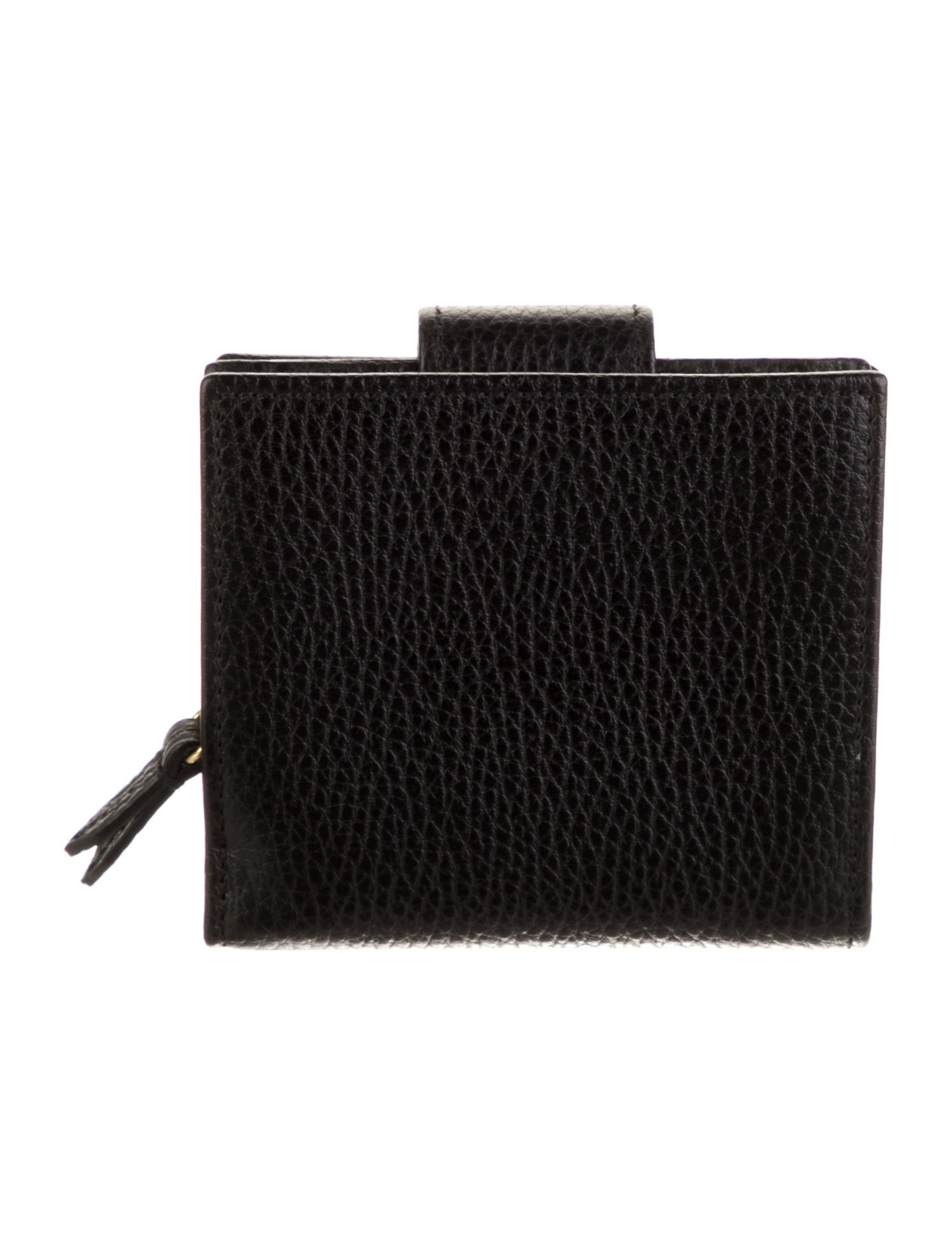 Gucci Double G Logo Leather Compact Wallet