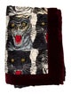Gucci Tiger Face Silk And Velvet Quilt