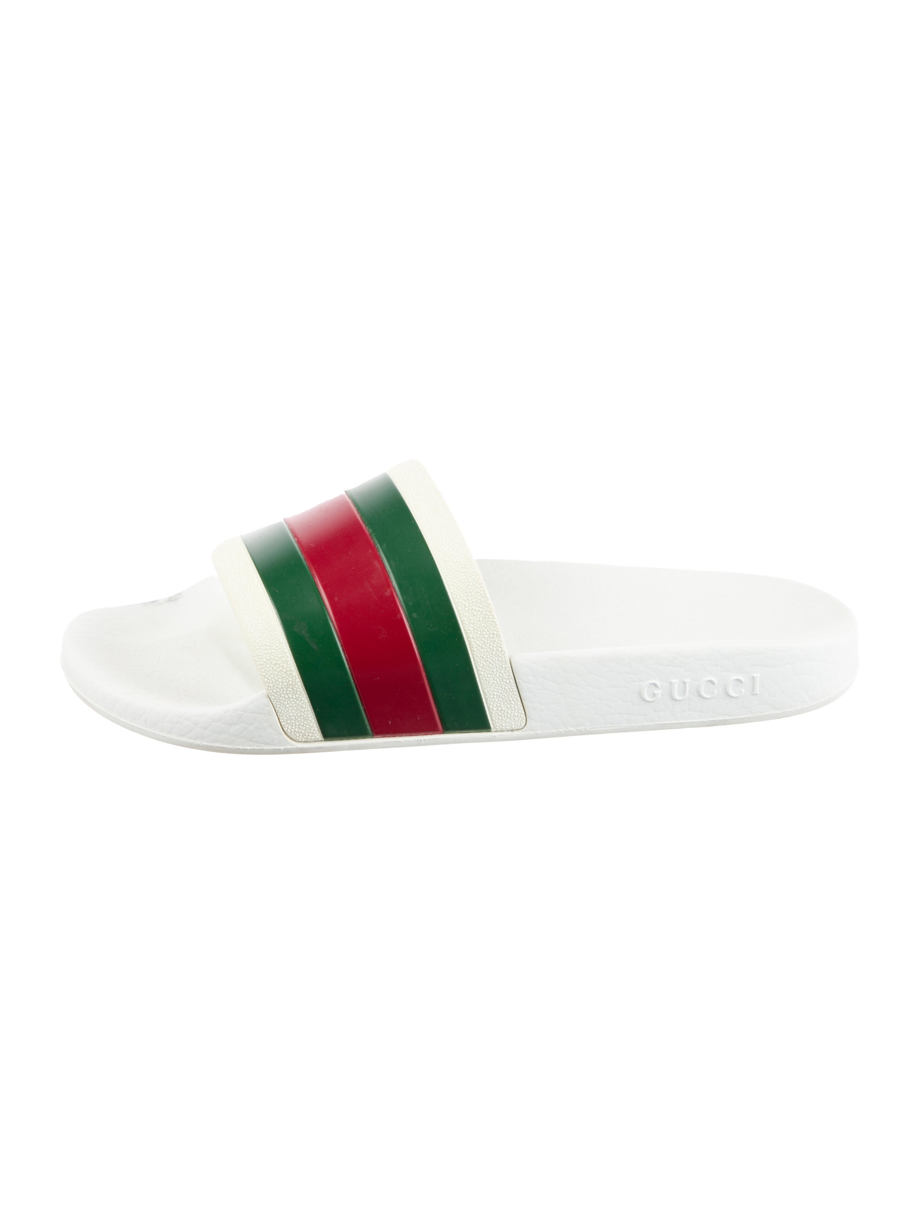 Gucci Web Accent Rubber Slides