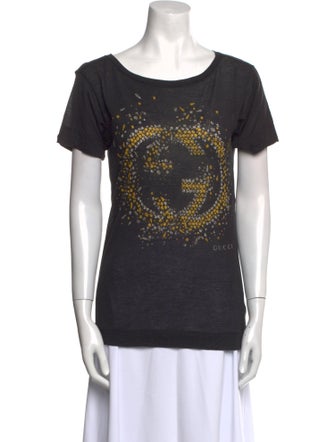Gucci Graphic Print Scoop Neck T-Shirt