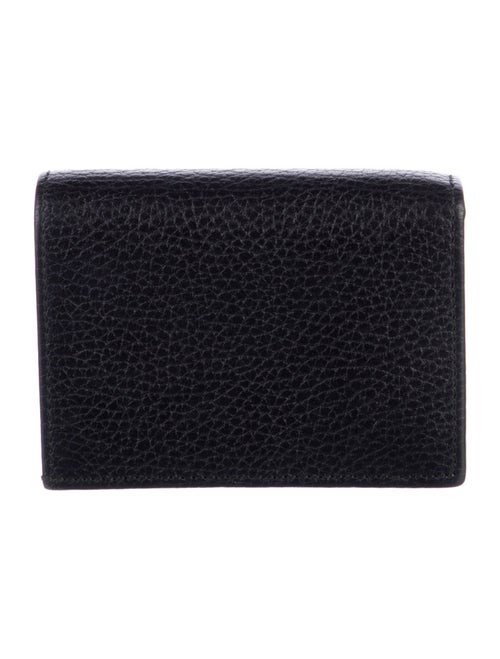 Gucci Double G Logo Leather Compact Wallet