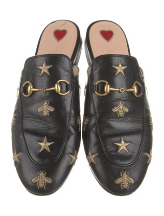 Gucci Horsebit Accent Leather Mules