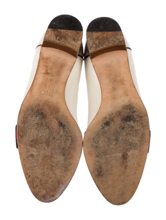 Gucci Sylvie Web Accent Leather Loafers