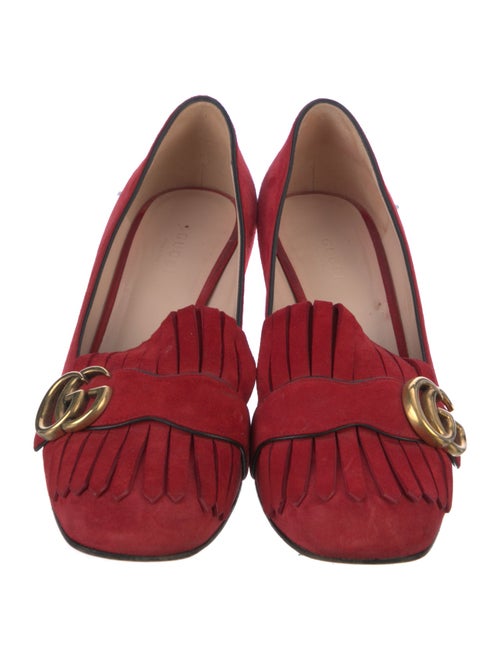 Gucci Double G Logo Suede Pumps