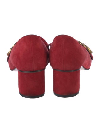 Gucci Double G Logo Suede Pumps