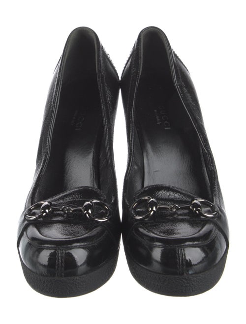 Gucci Horsebit Accent Patent Leather Pumps