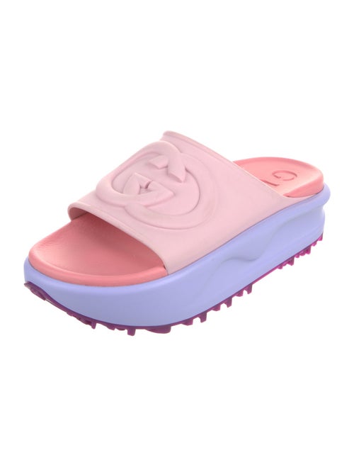 Gucci Interlocking G Logo Rubber Slides
