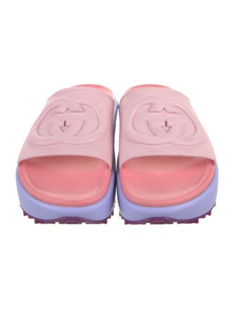 Gucci Interlocking G Logo Rubber Slides
