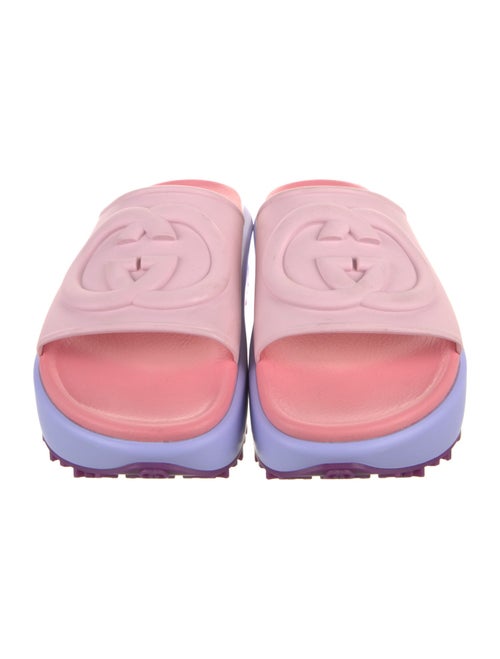 Gucci Interlocking G Logo Rubber Slides