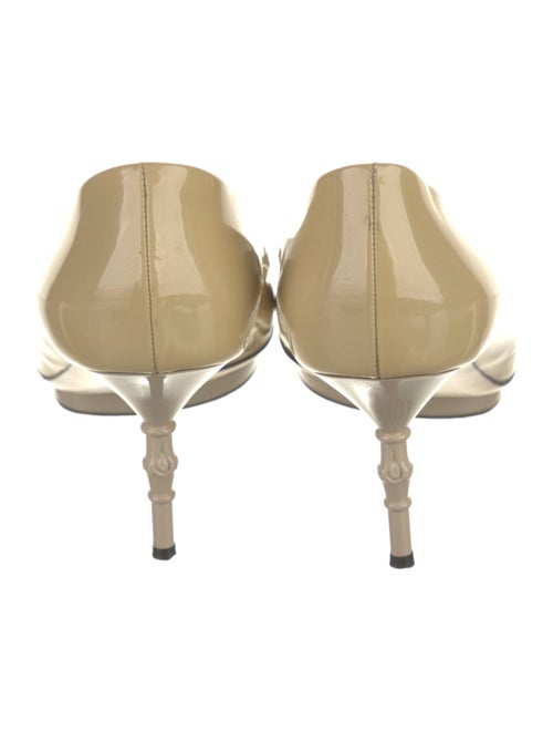 Gucci Bamboo Accent Patent Leather Pumps