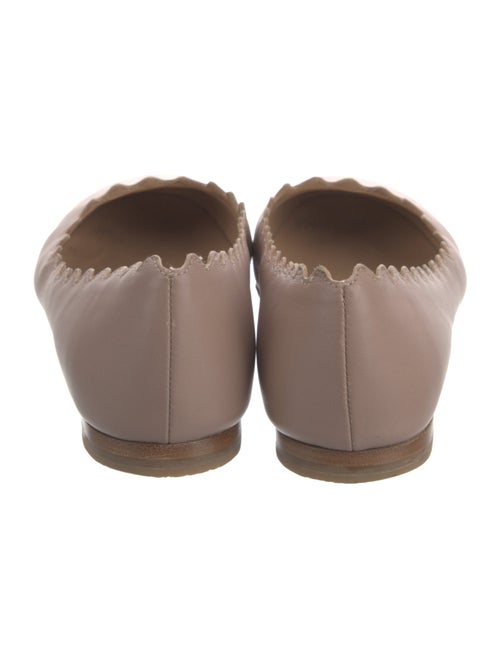 Chloé Leather Scalloped Accent Ballet Flats