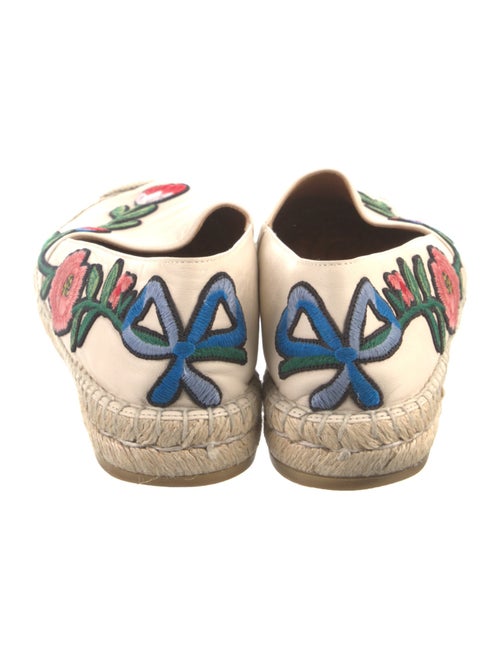 Gucci Leather Floral Print Espadrilles