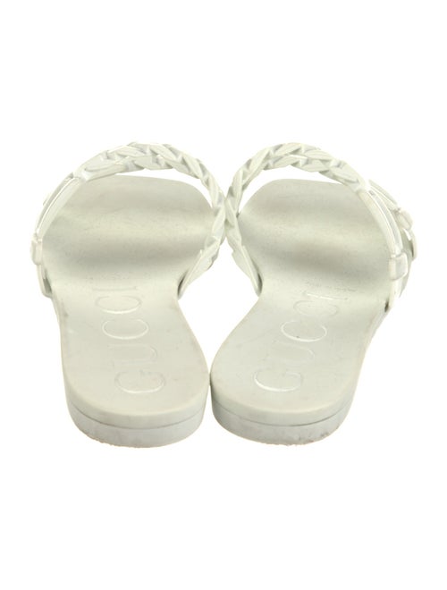 Gucci Rubber Chain-Link Accents Slides