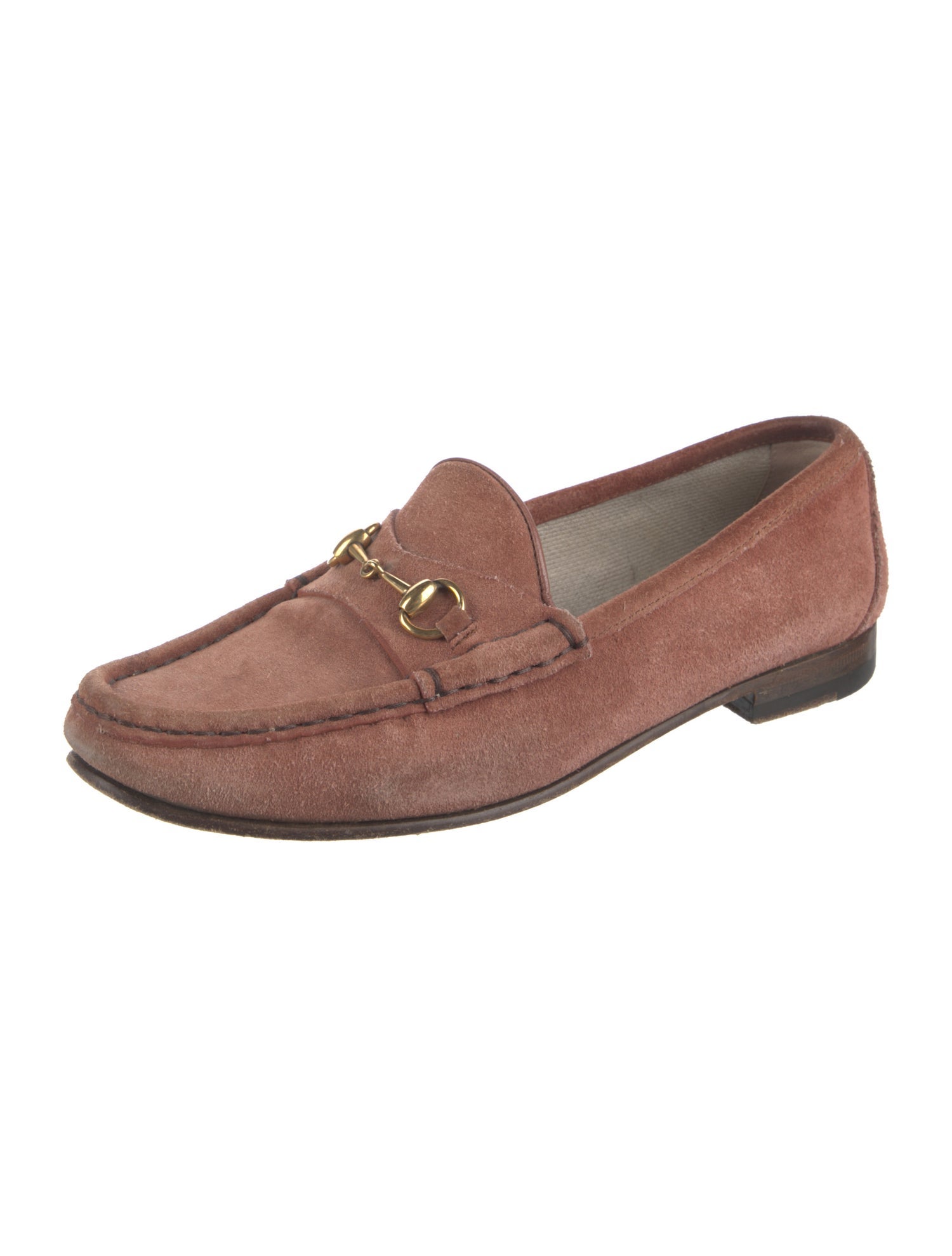 Gucci Horsebit Accent Suede Loafers