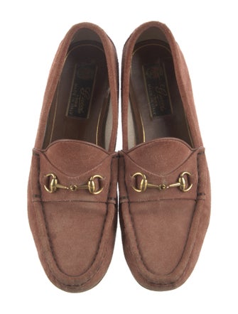 Gucci Horsebit Accent Suede Loafers