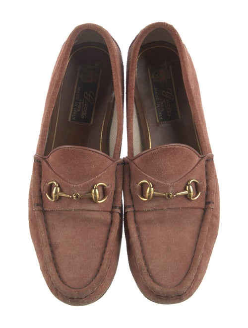 Gucci Horsebit Accent Suede Loafers