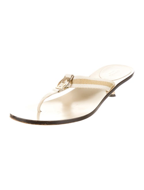 Gucci Interlocking G Logo Canvas Slides