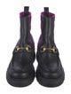 Gucci Horsebit Accent Leather Combat Boots